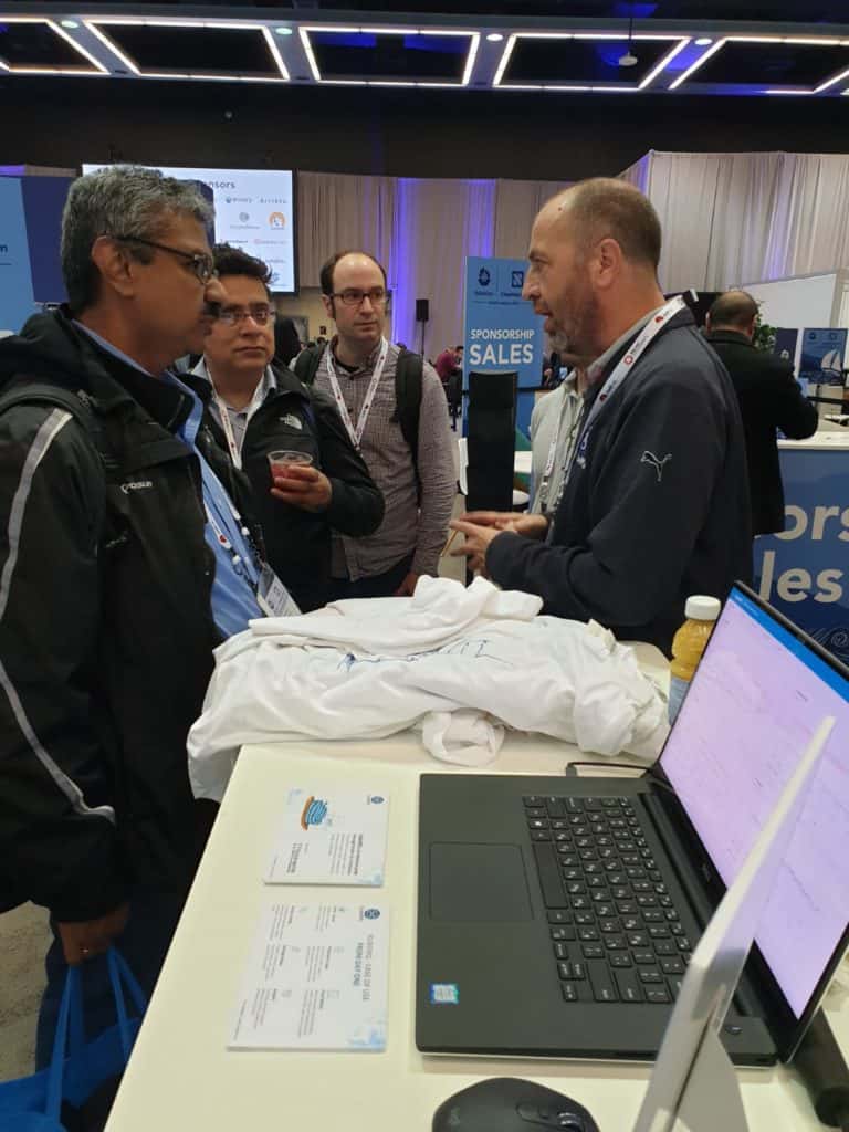 Gil Eyal, KubeMQ founder at KubeCon NA 2018 day 1.